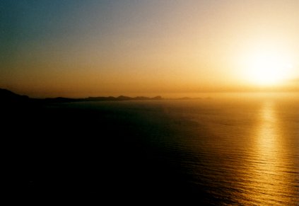 Sonnenaufgang im Osten - vom Flugzeug aus
