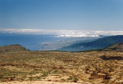 Blick von den Canadas auf die Kste und das Meer