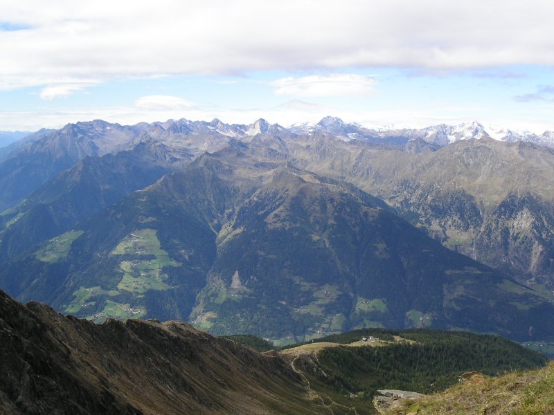 Texelgruppe mit Tschigat, Hohe Weisse, Lodner und den Spronser Seen